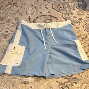 Island company Light Blue and White Men's swim trunks size 34